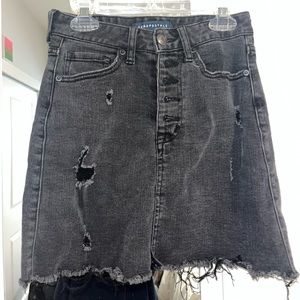 Aeropostale Black Jean Skirt
